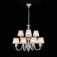 Люстра подвесная Ровена CL427250 Citilux белая на 21 лампу, основание белое в стиле классический Люстра подвесная Ровена CL427250 Citilux белая на 21 лампу, основание белое в стиле классический